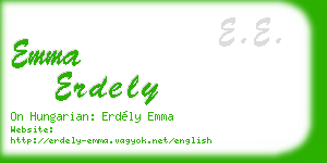 emma erdely business card